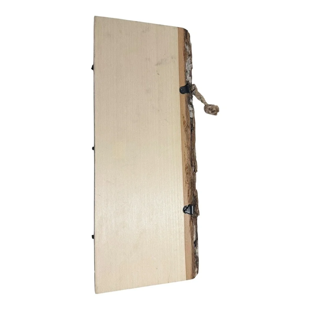 Boho‎ Artisan Wood Slice Wall Hook Rack Hand Painted Elephant Peacock  Decor